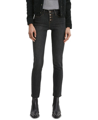 Levi's Women's Classic Button-Front Straight Jeans Black Size 10