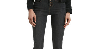 Levi's Women's Classic Button-Front Straight Jeans Black Size 10