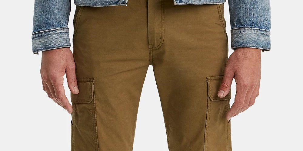 Levi's Men's 502 Aviator Tapered Cargo Pants Blue Size 36X32