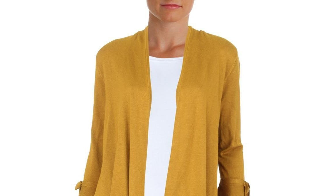 Alfani Women's Tie-Sleeve Cardigan Taupe Size Extra Large