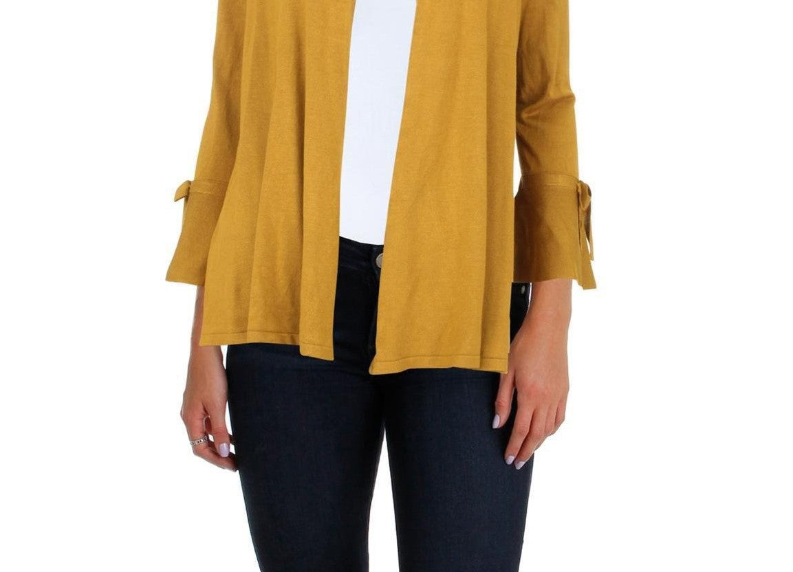 Alfani Women's Tie-Sleeve Cardigan Taupe Size Extra Large