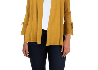 Alfani Women's Tie-Sleeve Cardigan Taupe Size Extra Large