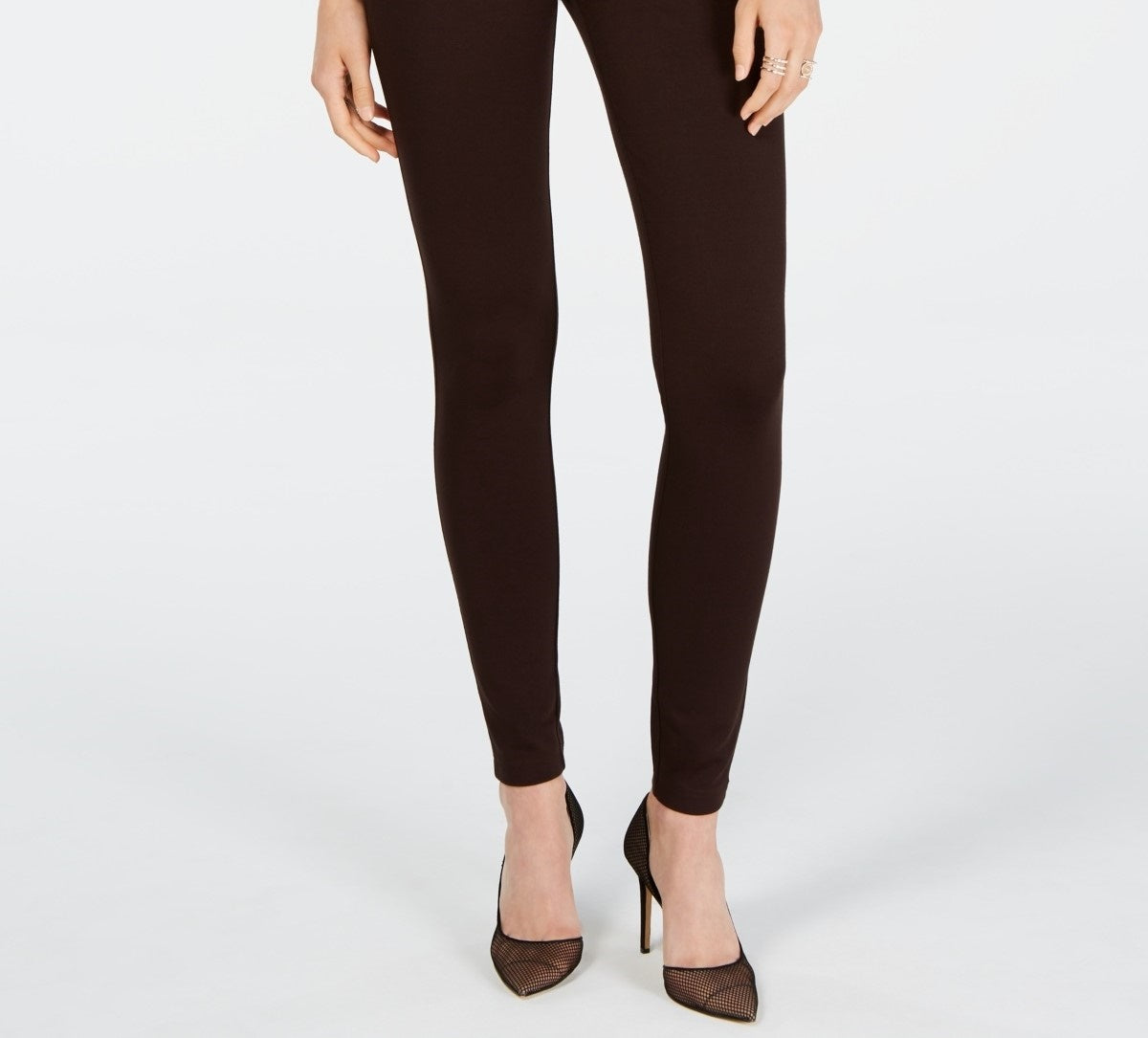 INC International Concepts Women's Petite Seamless Leggings Brown Size 6P