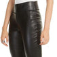 INC International Concepts Women's Faux-Leather Skinny Pants Black Size 0 Petite