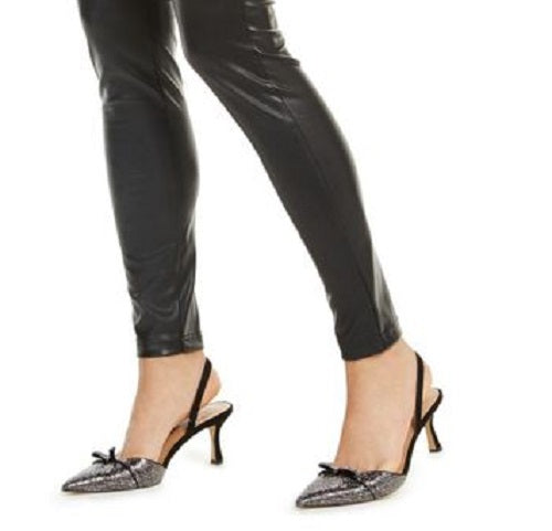 INC International Concepts Women's Faux-Leather Skinny Pants Black Size 0 Petite