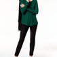 Alfani Women's Ribbed Snap-Detail Sweater Dark Green Size Medium
