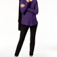 Alfani Women's Ribbed Snap-Detail Sweater  Dark Purple Size Small