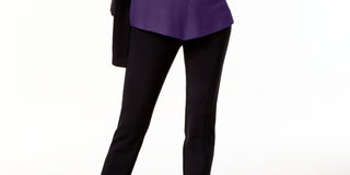 Alfani Women's Ribbed Snap-Detail Sweater  Dark Purple Size Small