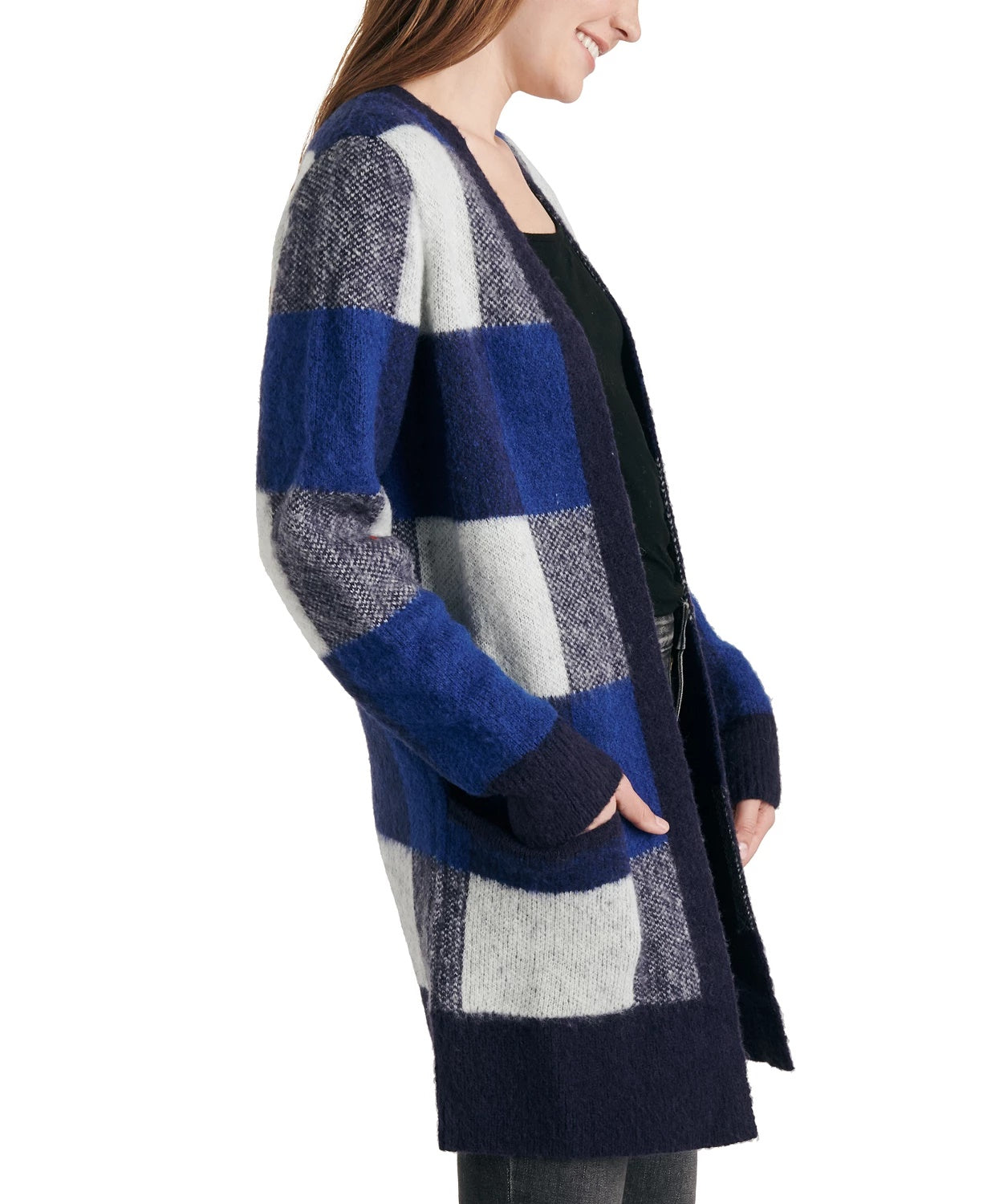 Lucky Brand Women's Oversized Cardigan Sweater Blue Size Small