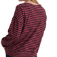 Lucky Brand Women's Striped Smocked-Cuff Sweatshirt Red Size Small