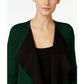 Alfani Women's Colorblocked Open Front Cardigan Green Size Small