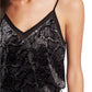 1.STATE Women's Snake Print Velvet Camisole Black Gray