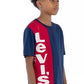 Levi's Little Boy's Colorblocked Vertical Logo T-Shirt Blue Size 4