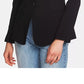 1.STATE Women's One Button Stretch Crepe Blazer Black