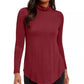 JM Collection Women's Solid Turtleneck Red Size Small