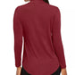 JM Collection Women's Solid Turtleneck Red Size Small