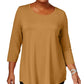 JM Collection Women's Scoop-Neck Top Gold Size XX-Large