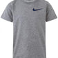 Nike Little Boy's Elite Pod Logo Print T-Shirt Grey Size 4