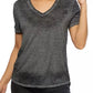 American Rag Juniors' Burnout Top Black Size Large