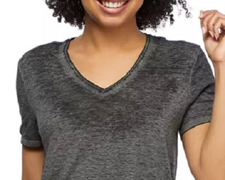 American Rag Juniors' Burnout Top Black Size Large