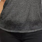 American Rag Juniors' Burnout Top Black Size Large