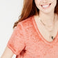 American Rag Juniors' Burnout Top Dark Orange Size X-Small