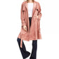 OAT Women's Blush Trench Coat Pink Size Large
