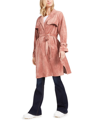 OAT Women's Blush Trench Coat Pink Size Large