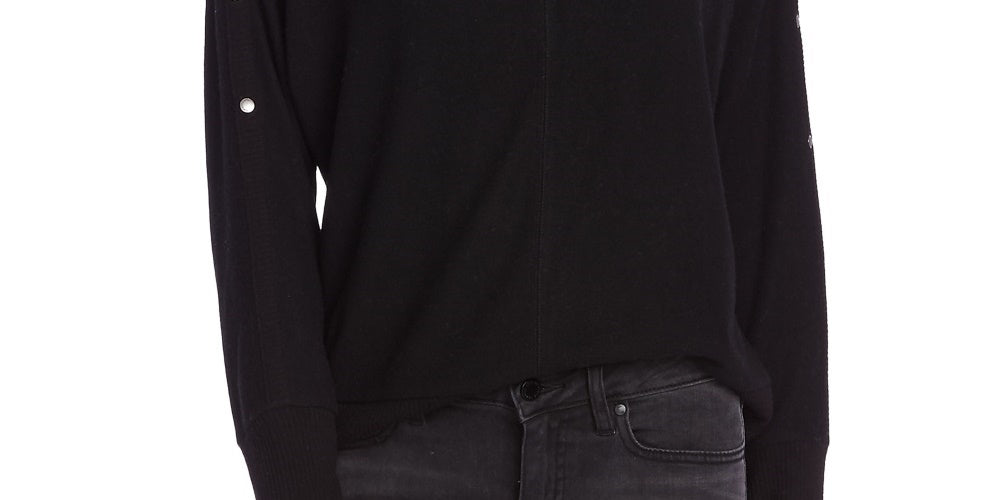 Vince Camuto Women's Boat-Neck Hardware Top Gray Size Medium