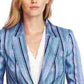 Vince Camuto Women's Striped Single-Button Blazer Blue Size 10