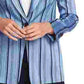 Vince Camuto Women's Striped Single-Button Blazer Blue Size 10