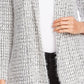 Vince Camuto Women's Houndstooth Eyelash Sweater Grey Size X-Large