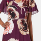 SL Fashions Women's Floral Print Embellished Maxi Dress Purple Size 14