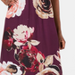 SL Fashions Women's Floral Print Embellished Maxi Dress Purple Size 14