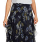 Vince Camuto Women's Petite Floral-Print Asymmetrical Skirt Blue Size 14 P