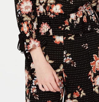 American Rag Juniors'' Printed Off-The-Shoulder Top Black Size Medium