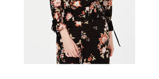 American Rag Juniors'' Printed Off-The-Shoulder Top Black Size X-Small