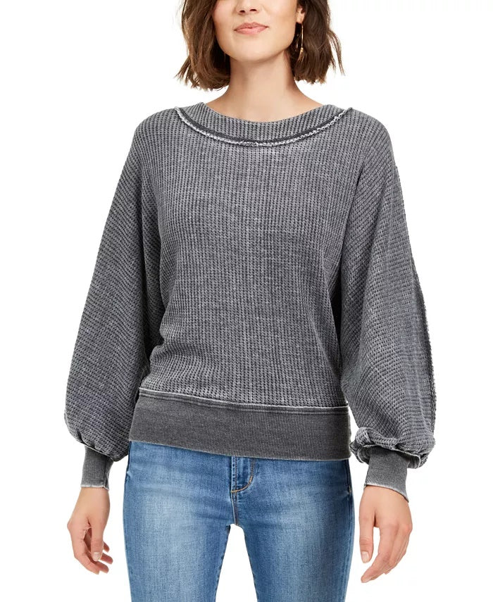 American Rag Juniors'' Textured Dolman-Sleeve Top Black Size XX-Large