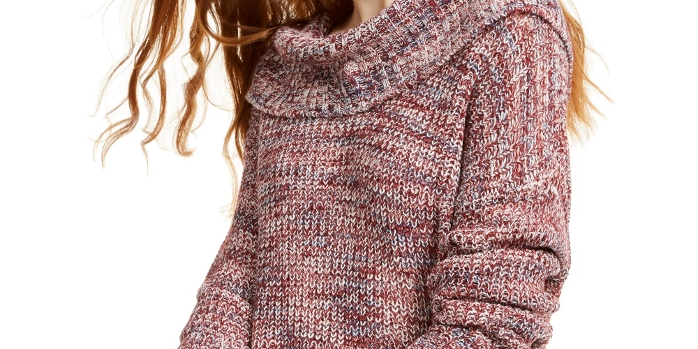 American Rag Junior's Cowlneck Sweater Red Size X-Large