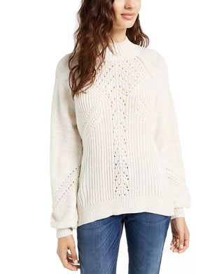 American Rag Juniors' Balloon-Sleeve Sweater White Size Large