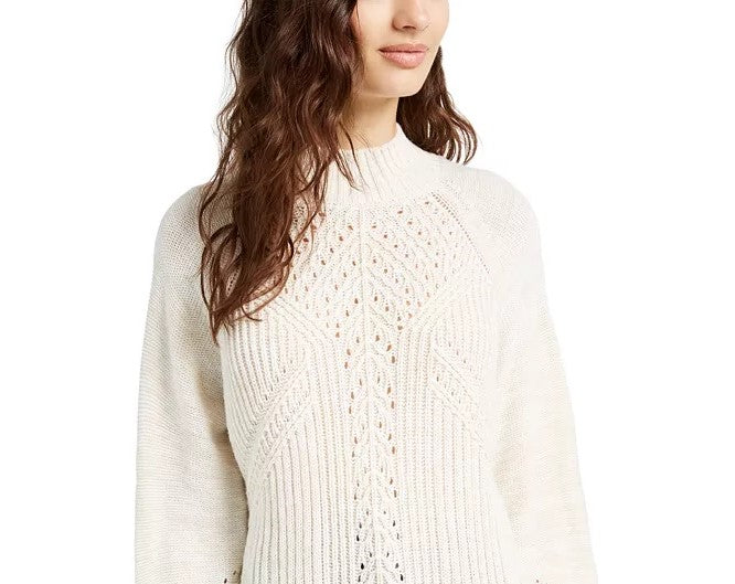 American Rag Juniors' Balloon-Sleeve Sweater White Size Large