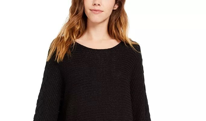 American Rag Women's Dolman Sleeve Scoop Neck Sweater Black Size Small