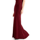 Betsy & Adam Women's Off-The-Shoulder Gown Bright Red Size 14