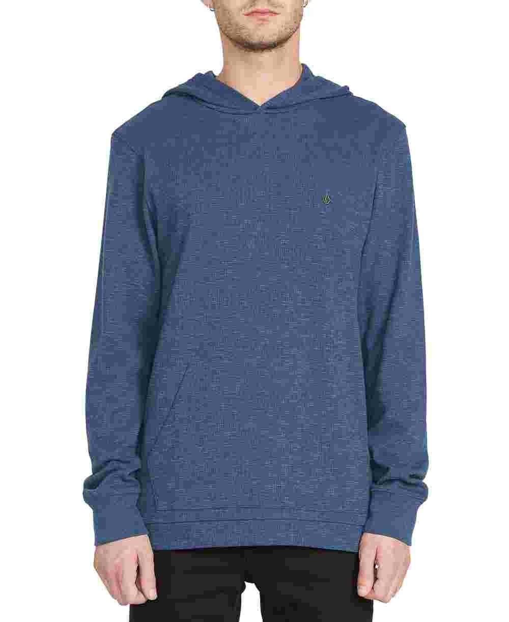 Volcom Men's Wallace Thermal Hooded T-Shirt Navy Size Small