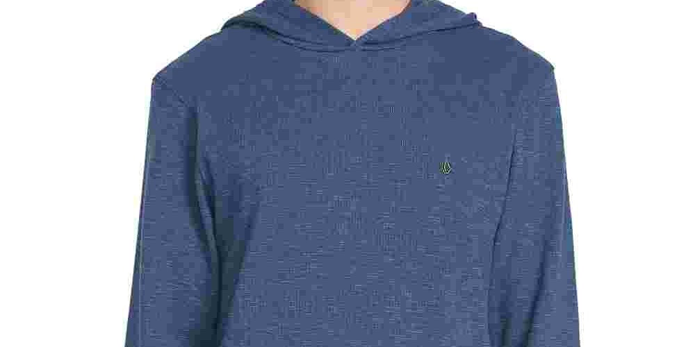 Volcom Men's Wallace Thermal Hooded T-Shirt Navy Size Small