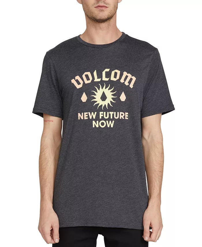 Volcom Men's New Sun Graphic T-Shirt Black Size Medium