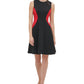 Tommy Hilfiger Women's Colorblocked Fit & Flare Dress Black Size 14