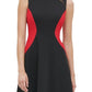 Tommy Hilfiger Women's Colorblocked Fit & Flare Dress Black Size 14