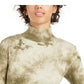 Planet Gold Juniors' Tie-Dye Mock Neck Top Green Size Medium