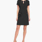 Tommy Hilfiger Women's Scuba Crepe Grommet Top Pocket Dress Black Size 12